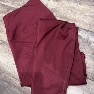 Velocity Fleece Lined Red Leggings